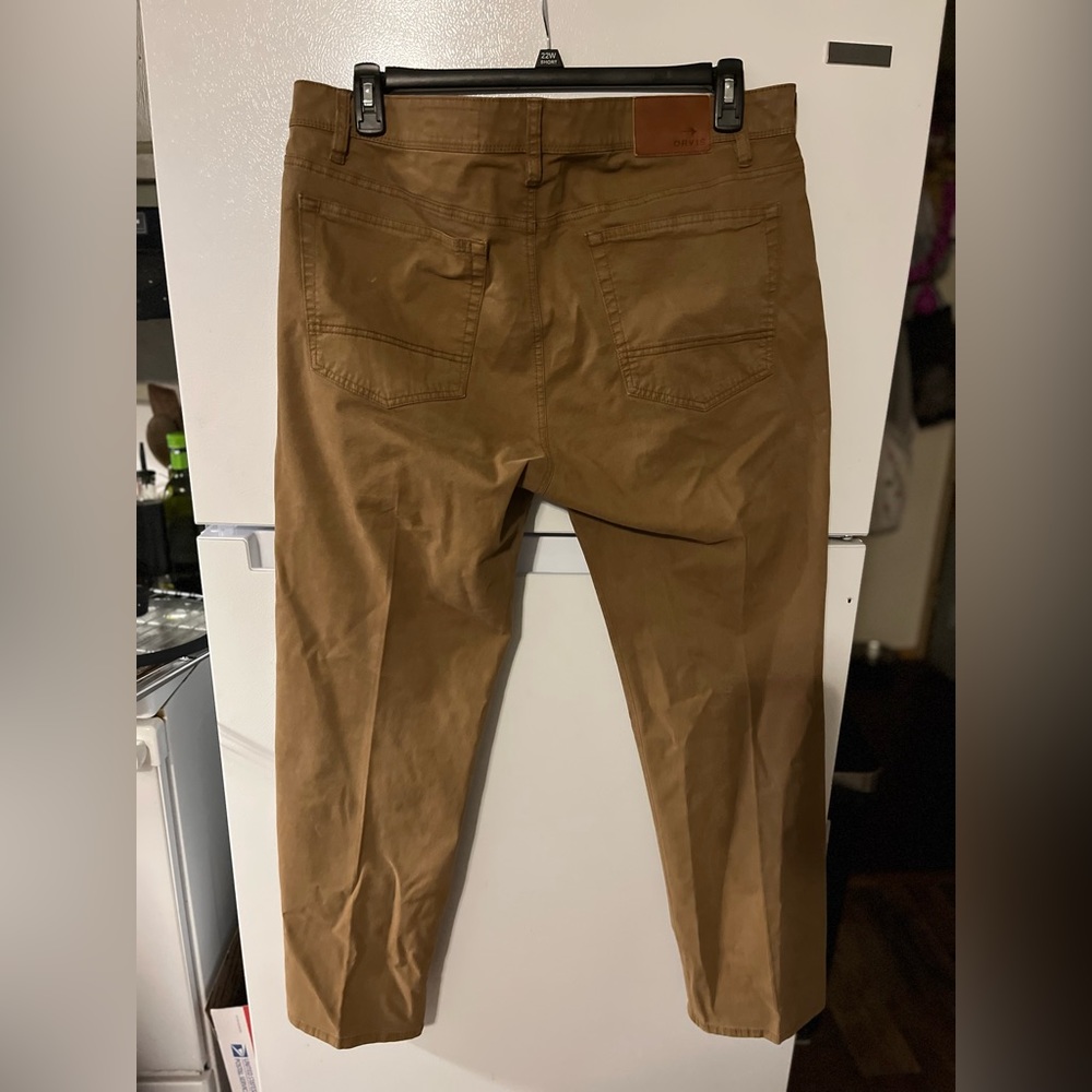 Orvis Pants Mens 38x30 Khaki brown 5 Pocket Straight Leg Stretch Twill - Picture 3 of 6